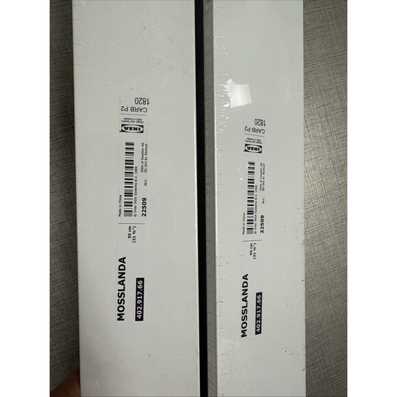 (2) IKEA Mosslanda 21 3/4” White Floating Shelf Picture Ledge 22509 (402.917.66) - Picture 2 of 5